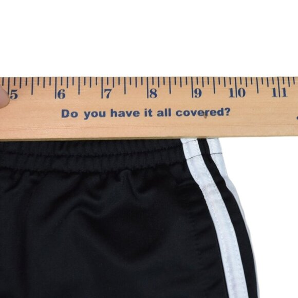 Adidas Kids Boys Track Pants Joggers Black White Side Stripes Sz 4 - Picture 3 of 6